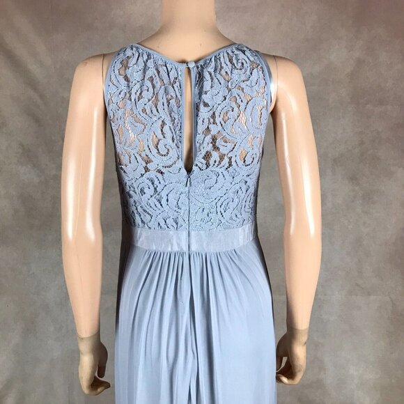 ADRIANNA PAPELL Lace & Chiffon Gray Gown NEW Size 6 - Picture 5 of 9